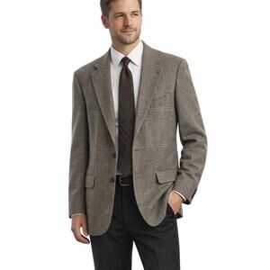 90s Christian Aujard Camel Hair Blazer Italy 46 Chest Classic